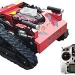 DISHENGZHEN Tondeuse à gazon hybride à gaz et électrique télécommandée, tondeuse autopropulsé