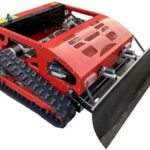 Tondeuse à gazon hybride gaz-électrique avec pelle à neige – Tondeuse télécommandée 7,5 CV, télécommande visuelle, capacité de pente de 45°