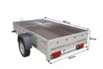 Remorque voiture simple essieu Unitrailer Garden Trailer 230 x 125 cm avec timon fixe 500/750 kg – Image 4
