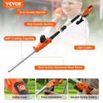 Taille-Haie Télescopique VEVOR 20V – Batterie 2 en 1, Lame 45,7 cm, Réglable et Sécurisé – Image 5