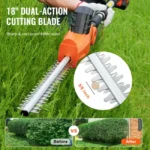 Taille-Haie Télescopique VEVOR 20V – Batterie 2 en 1, Lame 45,7 cm, Réglable et Sécurisé – Image 3